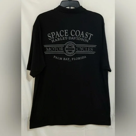 Harley-Davidson Men's Polo in Black - Picture 2 of 3